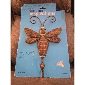 Queen Honey Bee Detail Cast Metal Artisan Large 8” Coat Towel Wall Hook